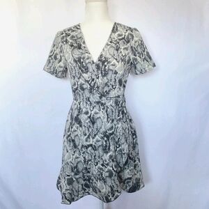 Speechless Black & White Snake Print Dress